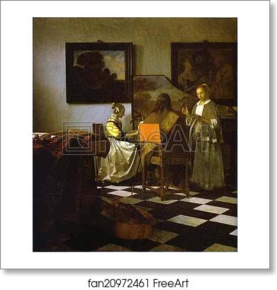 Free art print of The Concert by Jan Vermeer