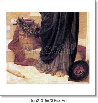 Free art print of Electra at the Tomb of Agamemnon. Detail by Frederick Leighton