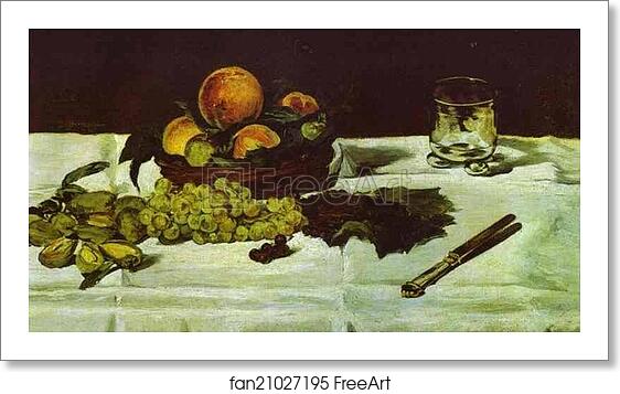 Free art print of Still Life: Fruit on a Table by Edouard Manet Free art print of Still Life: Fruit on a Table by Edouard Manet