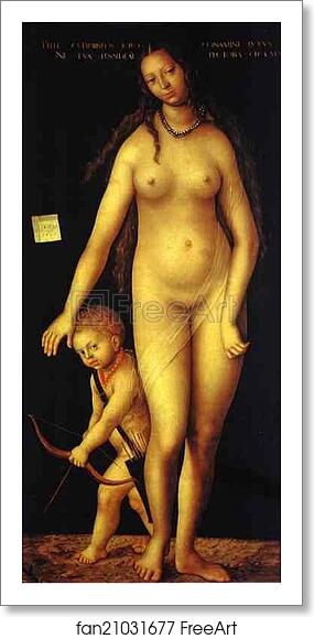 Free art print of Venus and Cupid by Lucas Cranach The Elder
