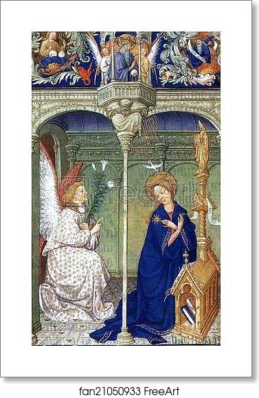 Free art print of The Belles Heures of Jean de France, Duke de Berry. Annunciation. Detail by Limbourg Brothers Free art print of The Belles Heures of Jean de France, Duke de Berry. Annunciation. Detail by Limbourg Brothers