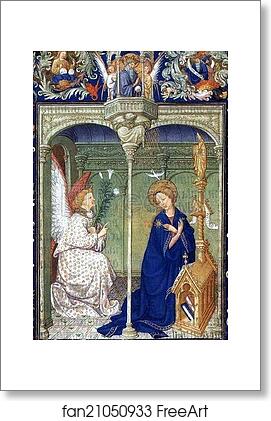 Free art print of The Belles Heures of Jean de France, Duke de Berry. Annunciation. Detail by Limbourg Brothers