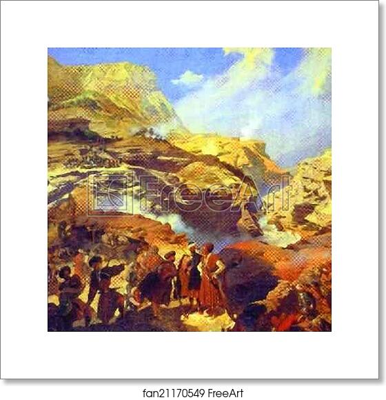 Free art print of Battle of Akhatle between Russians and Circassians on May 8, 1841 by Grigory Gagarin Free art print of Battle of Akhatle between Russians and Circassians on May 8, 1841 by Grigory Gagarin