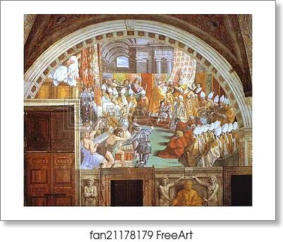 Free art print of The Coronation of Charlemagne by Raphael