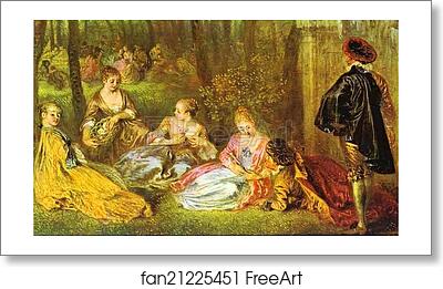 Free art print of Les Champs-Elysées. Detail by Jean-Antoine Watteau Free art print of Les Champs-Elysées. Detail by Jean-Antoine Watteau