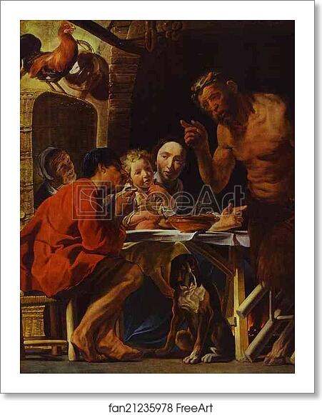 Free art print of Satyr and the Farmer's Family by Jacob Jordaens Free art print of Satyr and the Farmer's Family by Jacob Jordaens
