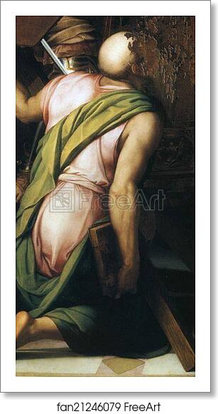 Free art print of St. Andrew. Fragment of the Pala for the Altar of the Graces, Pisa Cathedral by Agnolo Bronzino