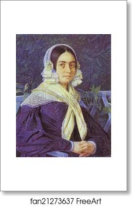 Free art print of Portrait of an Unknown Woman in a Violet Dress by Evgraf Krendovsky