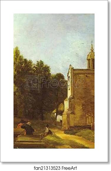 Free art print of 'A Church Porch' (The Church Porch, East Bergholt) by John Constable Free art print of 'A Church Porch' (The Church Porch, East Bergholt) by John Constable