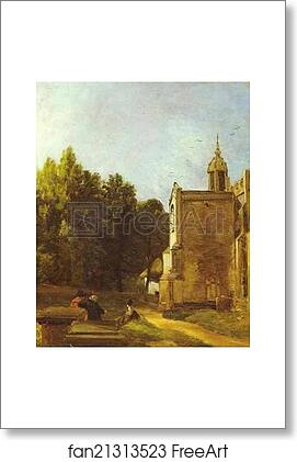 Free art print of 'A Church Porch' (The Church Porch, East Bergholt) by John Constable
