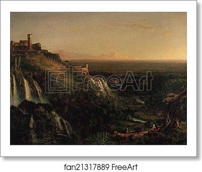 Free art print of The Cascatelli, Tivoli, Looking Towards Rome by Thomas Cole