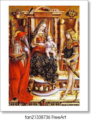 Free art print of Madonna of the Swallow by Carlo Crivelli