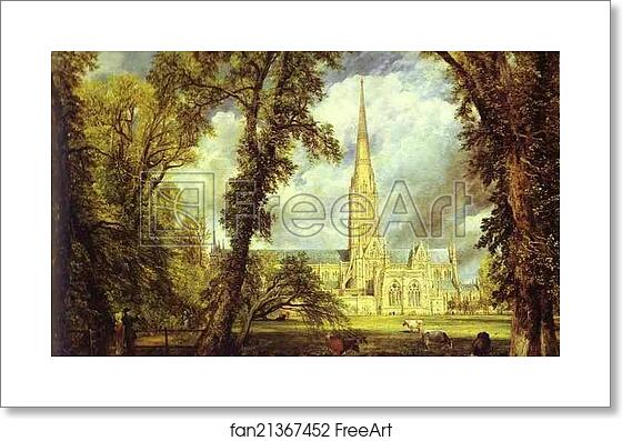 Free art print of Salisbury Cathedral, from the Bishop's Grounds by John Constable Free art print of Salisbury Cathedral, from the Bishop's Grounds by John Constable