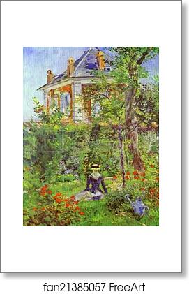 Free art print of Girl in the Garden at Bellevue by Edouard Manet