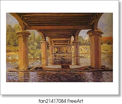 Free art print of Under the Bridge at Hampton Court by Alfred Sisley