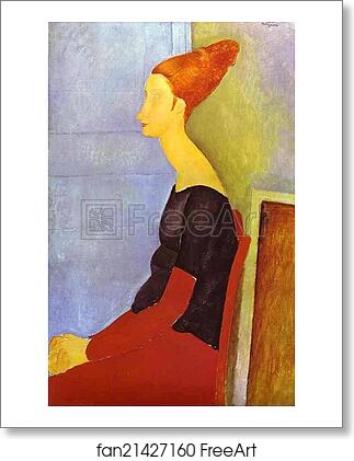 Free art print of Portrait of Jeanne Hébuterne in Profile by Amedeo Modigliani