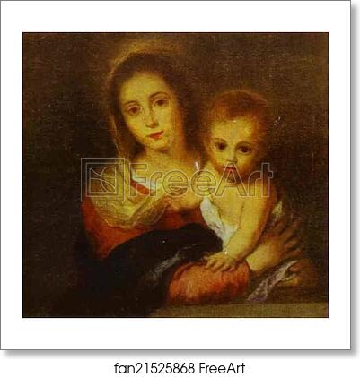 Free art print of Madonna with a Napkin by Bartolomé Esteban Murillo