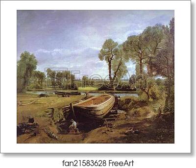 Free art print of Boatbuilding by John Constable