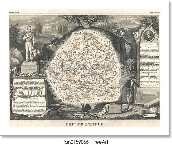 Free art print of Dept. de l'Indre. by Victor Jules Levasseur Free art print of Dept. de l'Indre. by Victor Jules Levasseur