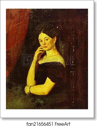 Free art print of Portrait of Anna Petrovna Milyukova (1818-?) by Grigoriy Soroka