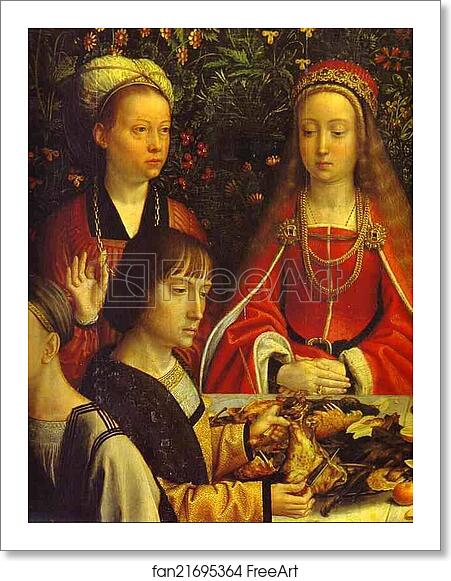 Free art print of The Marriage at Cana. Detail by Gerard David Free art print of The Marriage at Cana. Detail by Gerard David