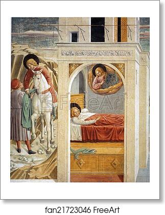 Free art print of St. Francis Giving Away His Clothes, Vision of the Church Militant and Triumphant by Benozzo Gozzoli