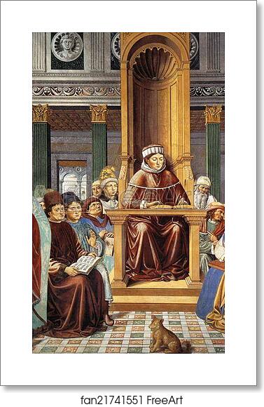 Free art print of St. Augustine Teaching in Rome. Detail by Benozzo Gozzoli Free art print of St. Augustine Teaching in Rome. Detail by Benozzo Gozzoli