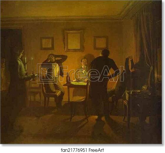 Free art print of Gamblers by Pavel Fedotov