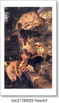 Free art print of By a Pool. A Scene from the Roman Life by Henryk Hector Siemiradzki