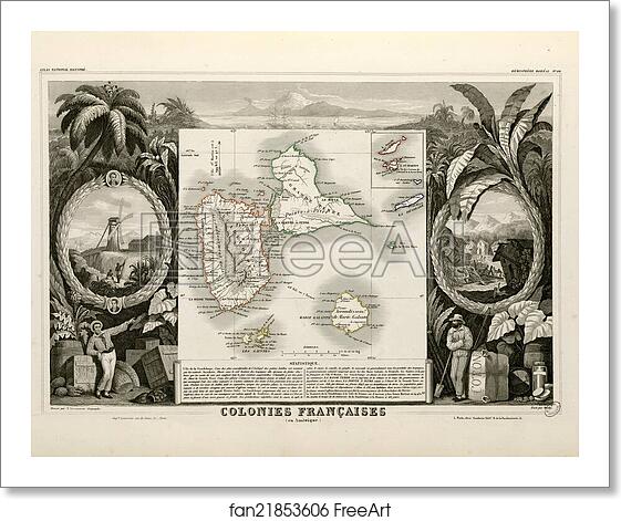 Free art print of Colonies françaises (en Amérique) (Hémisphère boréal) by Victor Jules Levasseur Free art print of Colonies françaises (en Amérique) (Hémisphère boréal) by Victor Jules Levasseur