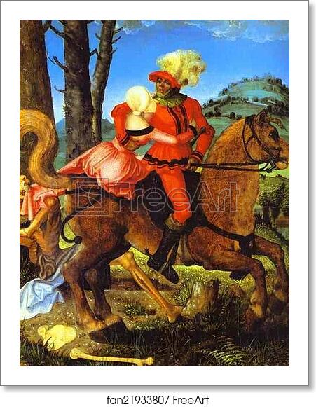 Free art print of The Knight, the Young Girl, and Death by Hans Baldung, Called Grien Free art print of The Knight, the Young Girl, and Death by Hans Baldung, Called Grien