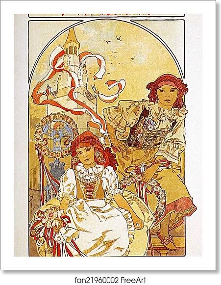 Free art print of Regional Exhibition At Ivančice / Exposition Regionale A Ivančice by Alphonse Mucha Free art print of Regional Exhibition At Ivančice / Exposition Regionale A Ivančice by Alphonse Mucha