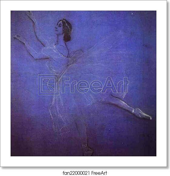 Free art print of Anna Pavlova in the Ballet Sylphide by Valentin Serov