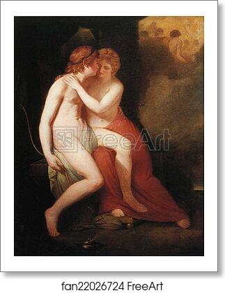 Free art print of Cupid and Psyche by George Romney