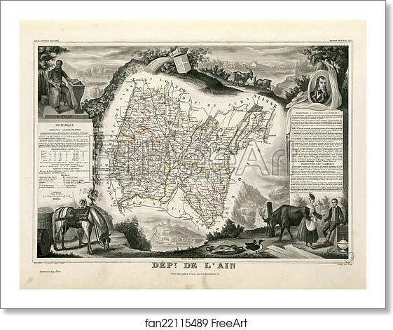 Free art print of Dépt. de l'Ain (région de l'est) by Victor Jules Levasseur Free art print of Dépt. de l'Ain (région de l'est) by Victor Jules Levasseur