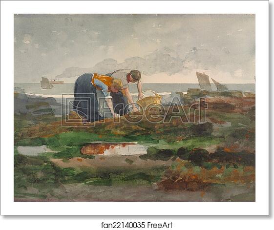 Free art print of The Mussel Gatherers by Winslow Homer Free art print of The Mussel Gatherers by Winslow Homer