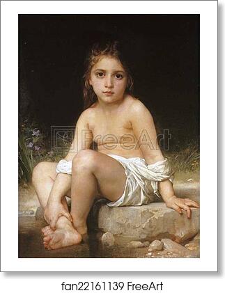 Free art print of Child at Bath by William-Adolphe Bouguereau
