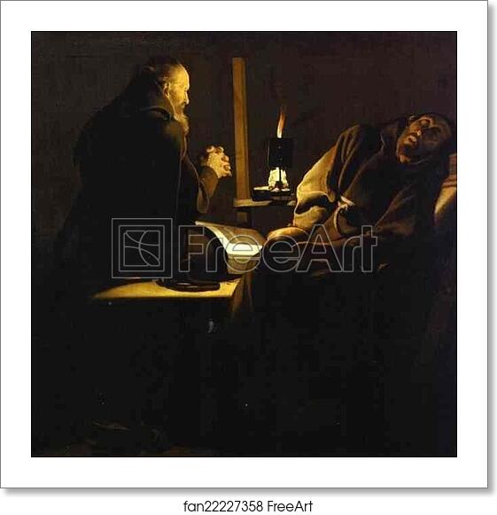 Free art print of St. Francis in Ecstasy by Georges De La Tour
