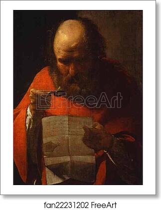 Free art print of St. Jerome Reading by Georges De La Tour