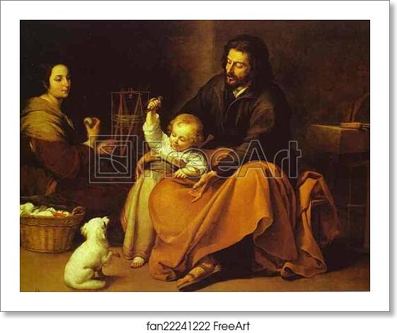 Free art print of The Holy Family with a Little Bird by Bartolomé Esteban Murillo Free art print of The Holy Family with a Little Bird by Bartolomé Esteban Murillo