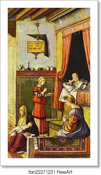Free art print of Birth of the Virgin. Detail by Vittore Carpaccio Free art print of Birth of the Virgin. Detail by Vittore Carpaccio