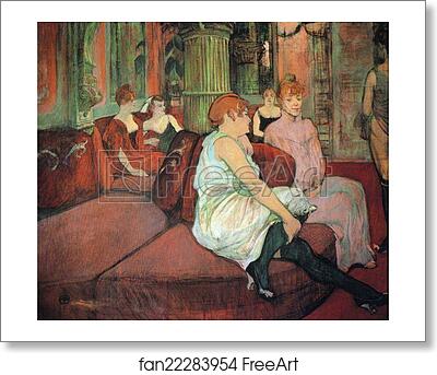 Free art print of Au Salon de la Rue des Moulins / In the Salon at the Rue des Moulins by Henri De Toulouse-Lautrec