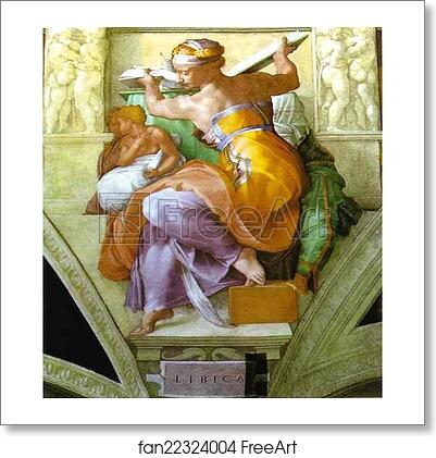 Free art print of The Libyan Sibyl by Michelangelo