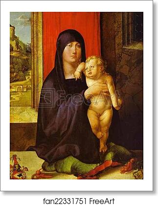 Free art print of Madonna and Child by Albrecht Dürer Free art print of Madonna and Child by Albrecht Dürer
