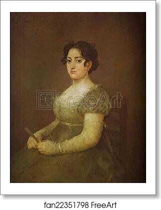 Free art print of Woman with a Fan by Francisco De Goya Y Lucientes