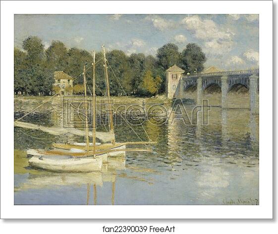 Free art print of The Argenteuil Bridge by Claude Monet