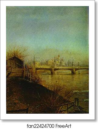 Free art print of View of the Moscow Kremlin. Spring by Alexey Savrasov