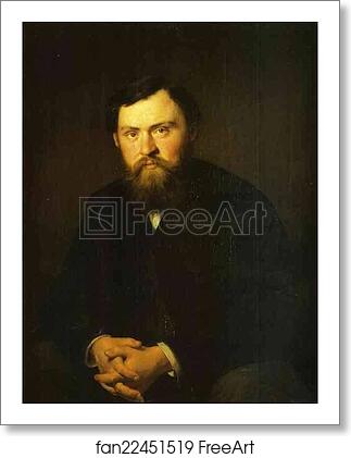 Free art print of Portrait of Alexander Borisovsky by Vasily Perov