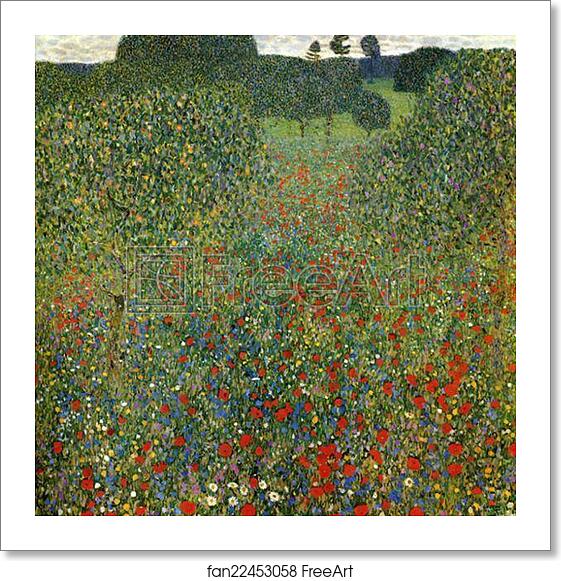 Free art print of Poppy Field by Gustav Klimt Free art print of Poppy Field by Gustav Klimt