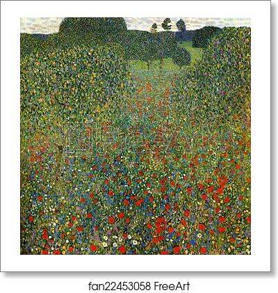 Free art print of Poppy Field by Gustav Klimt